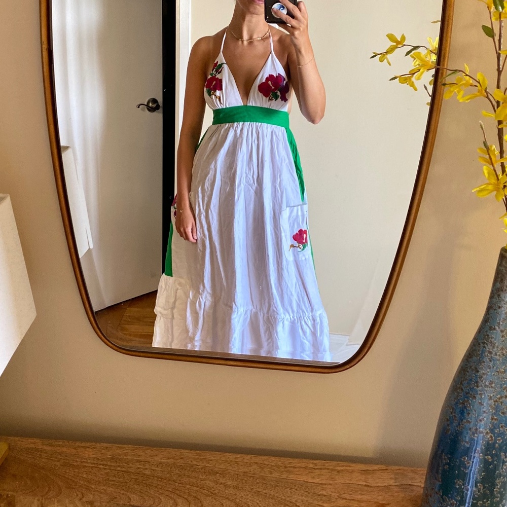 Fanm Mon Pamuk Linen Halter Dress New With Tags